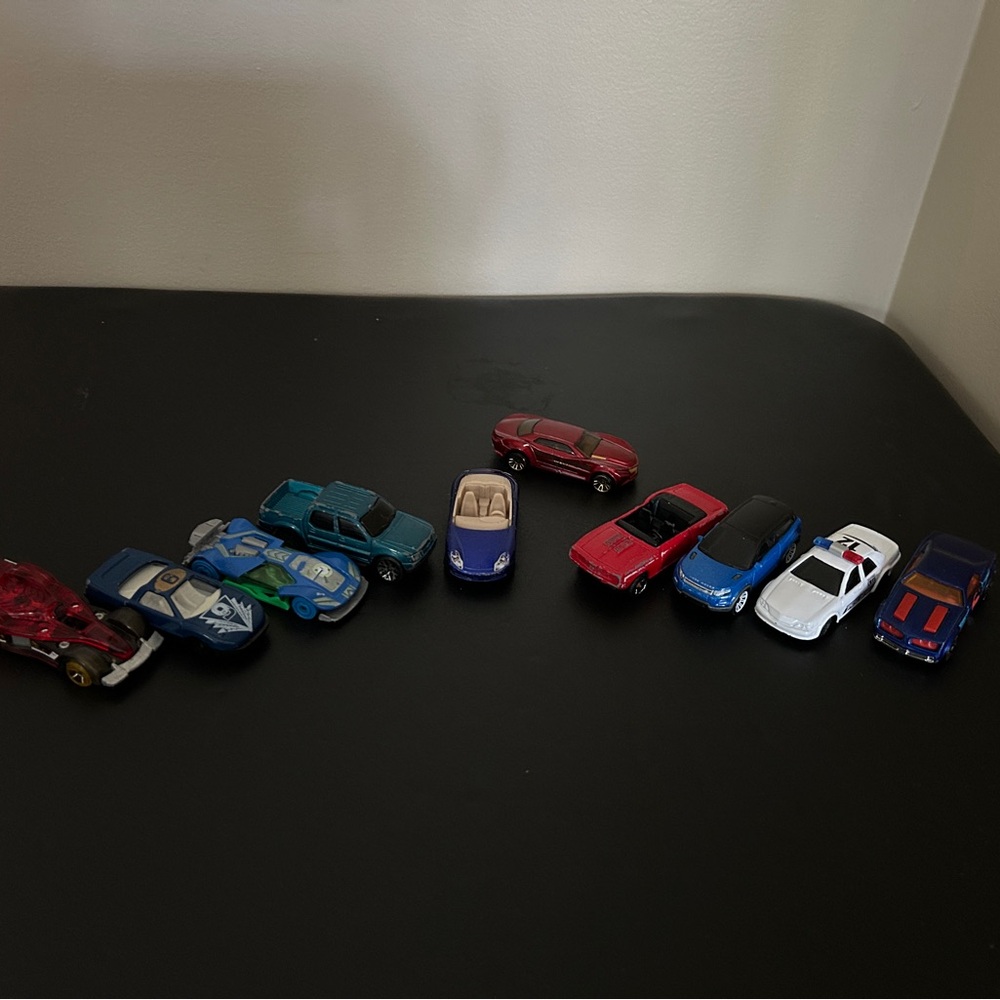 Assorted Toy Car Set - Red, Blue, Green, Black
